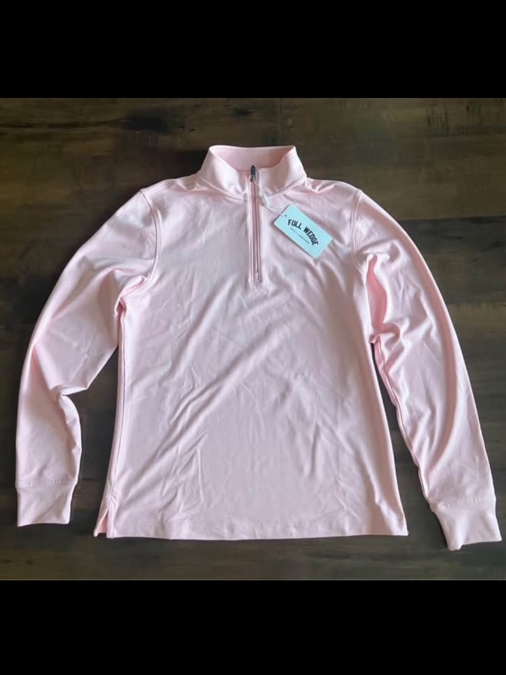 NEW! Women’s Full Wedge 1/2 Zip Long Sleeve.  Size M.  Pink